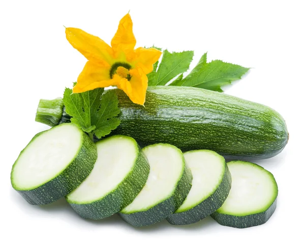 Courgettes sur fond blanc. — Photo