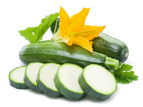 Zucchini auf weißem Hintergrund. — Stockfoto