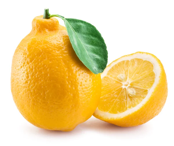 Érett citrom gyümölcsök a fehér háttér. — Stock Fotó
