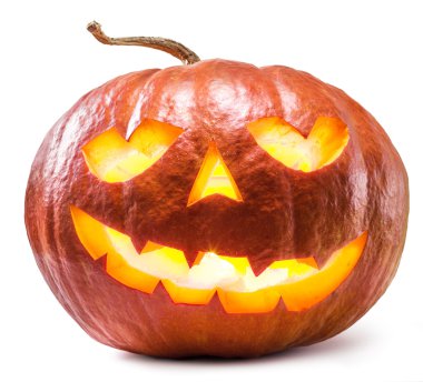 Sırıtan balkabağı fener veya jack-o'-lantern.