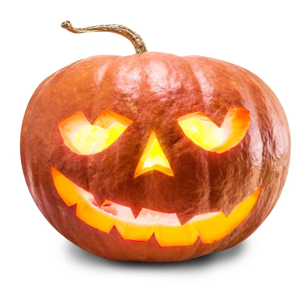 Grinning pumpkin lantern or jack-o'-lantern. — Stock Photo, Image
