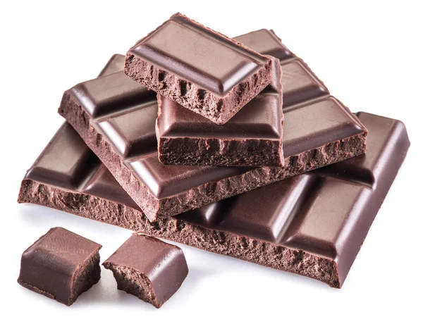 Cijfers van chocoladereep geïsoleerd op een witte achtergrond. — Stockfoto