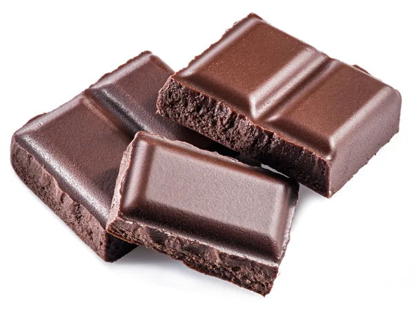 Cijfers van chocoladereep geïsoleerd op een witte achtergrond. — Stockfoto