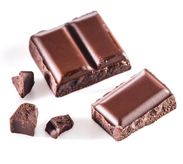 Cijfers van chocoladereep geïsoleerd op een witte achtergrond. — Stockfoto
