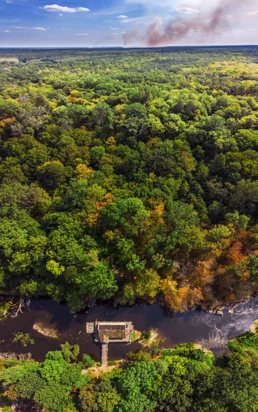 Piękny Panoramiczny Widok Ukrainę Charakter Danishi Koło Żytomierza Miejsce Szkolenie — Zdjęcie stockowe