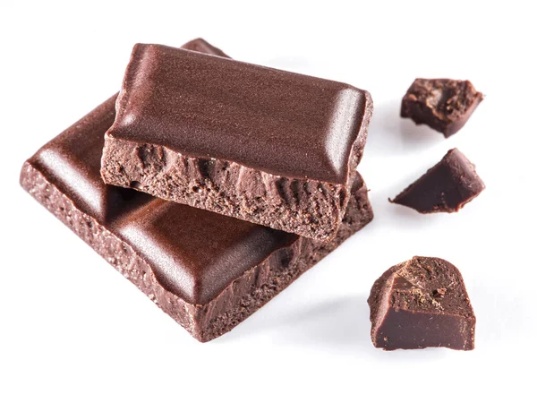 Cijfers Van Chocoladereep Geïsoleerd Een Witte Achtergrond — Stockfoto