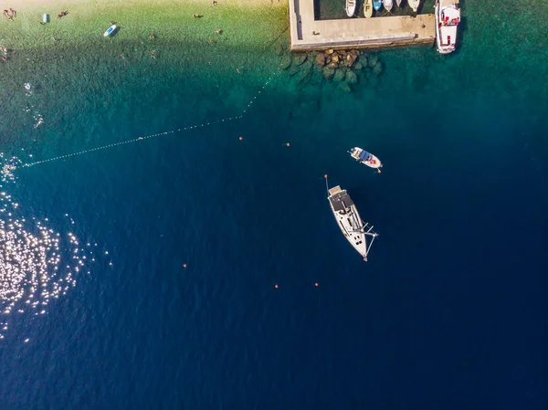 Лінія Узбережжя Балі Острів Cres Хорватія Адріатик Вересень 2019 — стокове фото