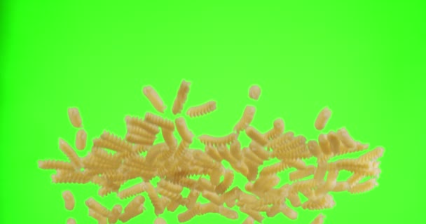 Pasta Voa Para Cima Para Baixo Fundo Chave Croma Verde — Vídeo de Stock