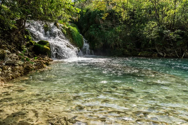 Parque Nacional Dos Lagos Plitvice Dos Maiores Mais Antigos Parques — Fotografia de Stock