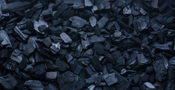 Doğal Siyah Kömürler Kapanıyor Üst Görünüm Resmi — Stok fotoğraf