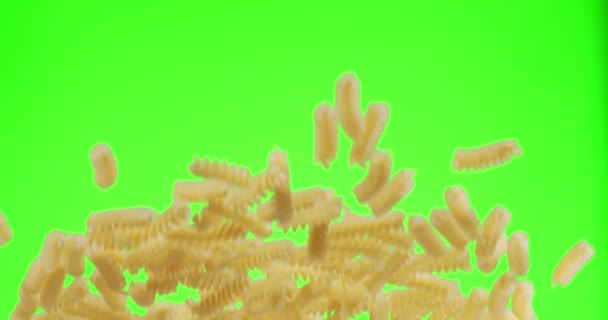 Pasta Voa Para Cima Para Baixo Fundo Chave Croma Verde — Vídeo de Stock