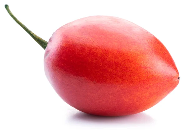 Eine Reife Tamarillo Frucht Isoliert Auf Weißem Hintergrund — Stockfoto