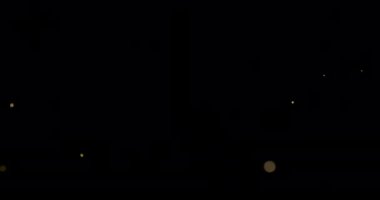 Birçok ateş böceği siyah bir arka planda uçuyor..