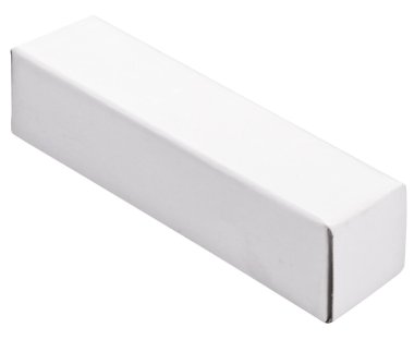 uzun beyaz kağıt kutusu. dosyada, kırpma yolları.