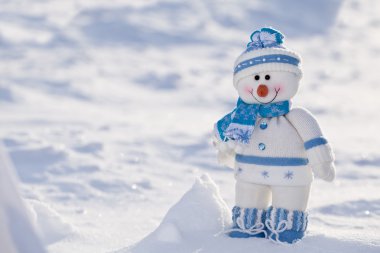 kar burnuna havuç ile küçük kardan adam.