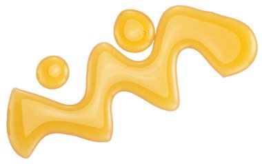 Beyaz bir arka plan üzerinde izole tatlım leke.