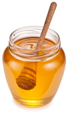 Cam bal ve tahta sopa o içinde dolu. Kırpma yolları.