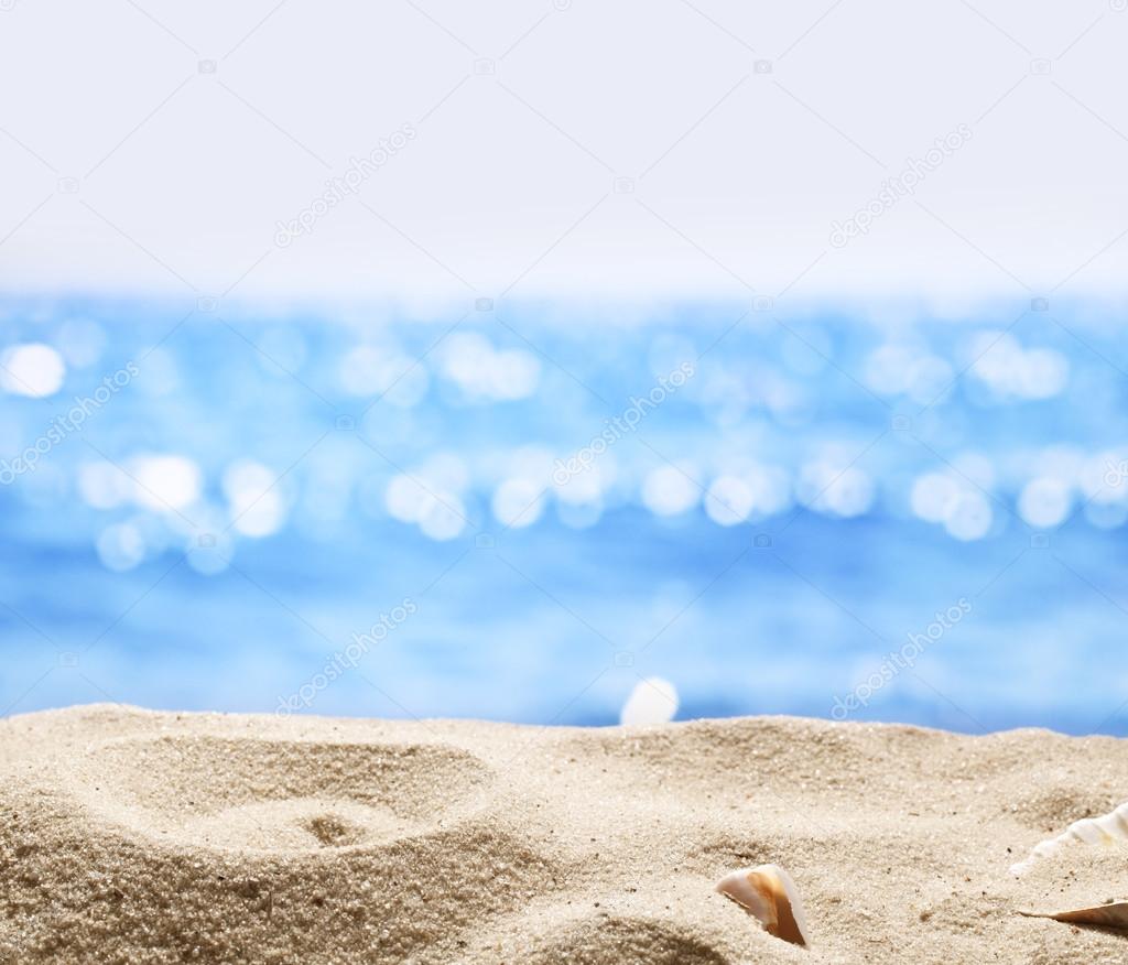 Sand with blurred sea background. Stock Photo by ©Valentyn_Volkov ...