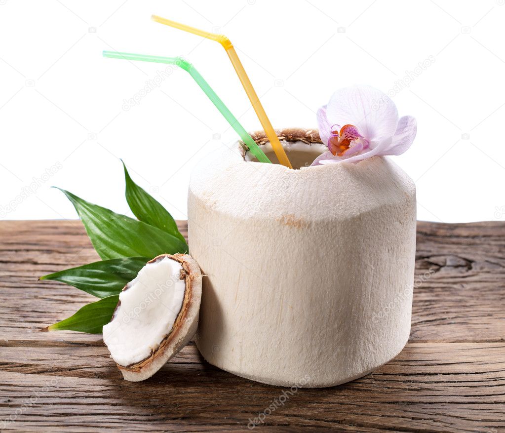 Coconut Water.Clipping paths.