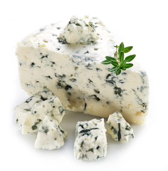 Slices of Danish Blue cheese. — Stock Photo, Image