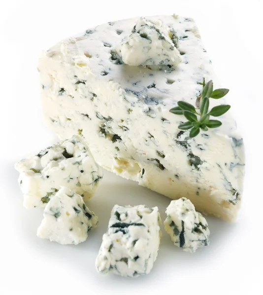 Slices of Danish Blue cheese. — Stock Photo, Image