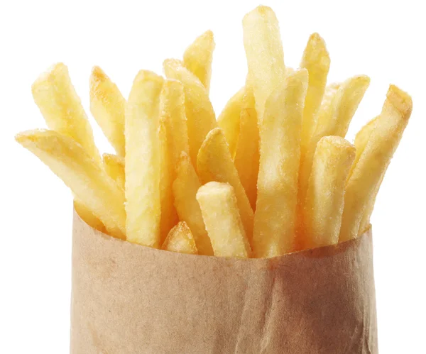 Patata - patatine fritte su sfondo bianco . — Foto Stock