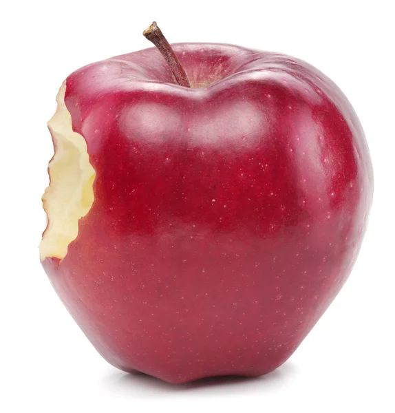 Manzana roja sobre un fondo blanco. — Foto de Stock