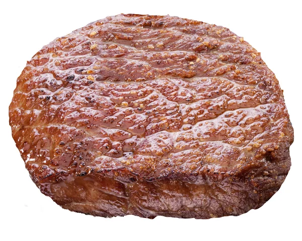 Bistecca di manzo isolata su fondo bianco . — Foto Stock