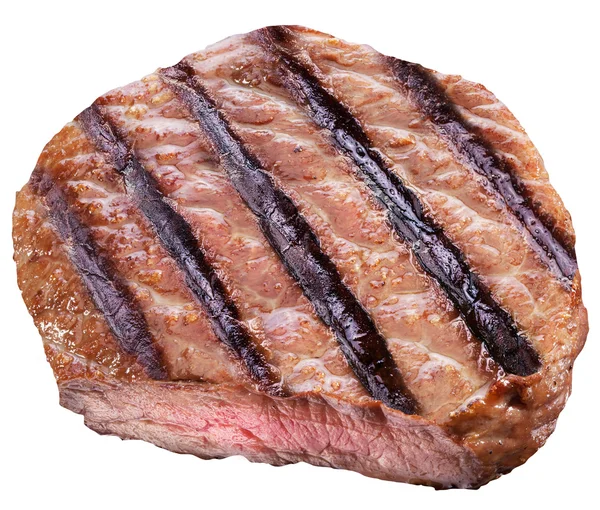 흰색 배경에 고립 된 쇠고기 스테이크. — 스톡 사진