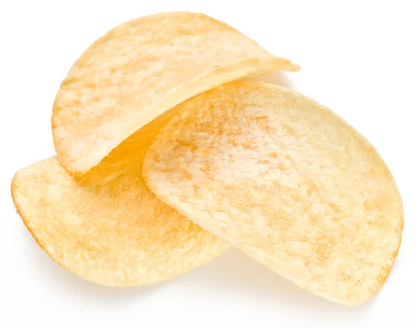 Kartoffelchips isoliert weißen Hintergrund. — Stockfoto