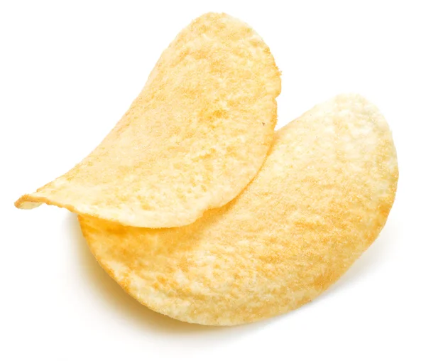 Kartoffelchips isoliert weißen Hintergrund. — Stockfoto