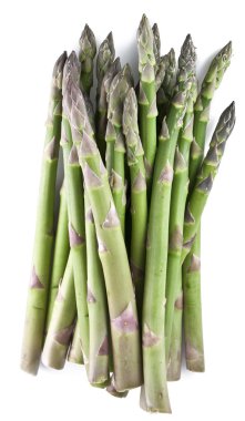 üzerine beyaz kuşkonmaz.