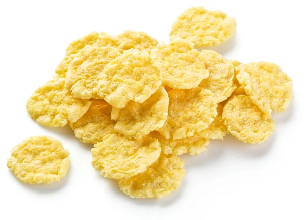 Cornflakes op een witte achtergrond. — Stockfoto