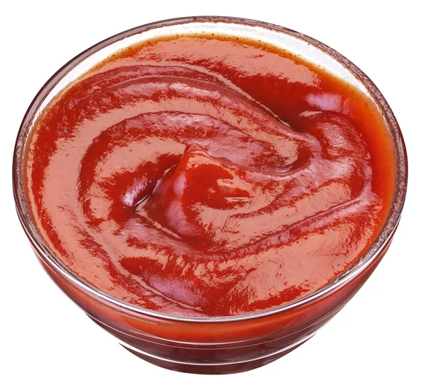 Ketchup di pomodoro nella piccola ciotola . — Foto Stock