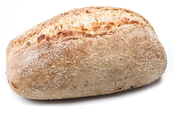 Una barra de pan sobre un fondo blanco. —  Fotos de Stock