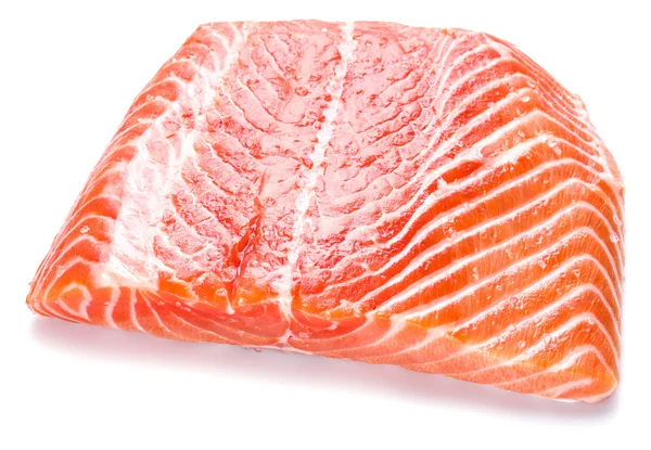 Salmone fresco sullo sfondo bianco . — Foto Stock