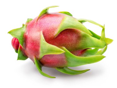 Ejderha meyvesi beyaz arka planda izole. Dosya kırpma yolu içeriyor.