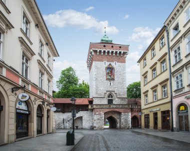 Krakow tarihi kent sokaklarında. Polonya. 6 Mayıs 2015.