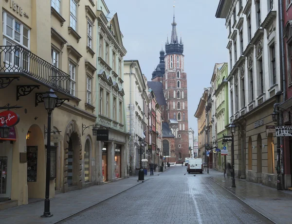 Gatorna i gamla stan i Krakow. Polen. 6 maj 2015. — Stockfoto