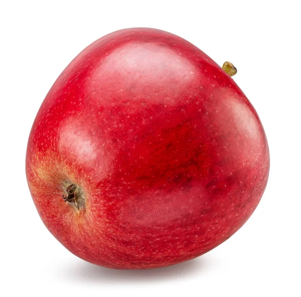 Beyaz arka planda olgun kırmızı elma. Dosya kırpma yolu içeriyor.