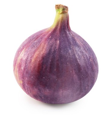 Beyaz arka planda izole edilmiş mor incir meyvesi. Dosya kırpma yolu içeriyor.