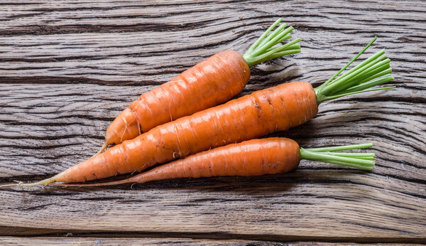 Fresh organic carrots.