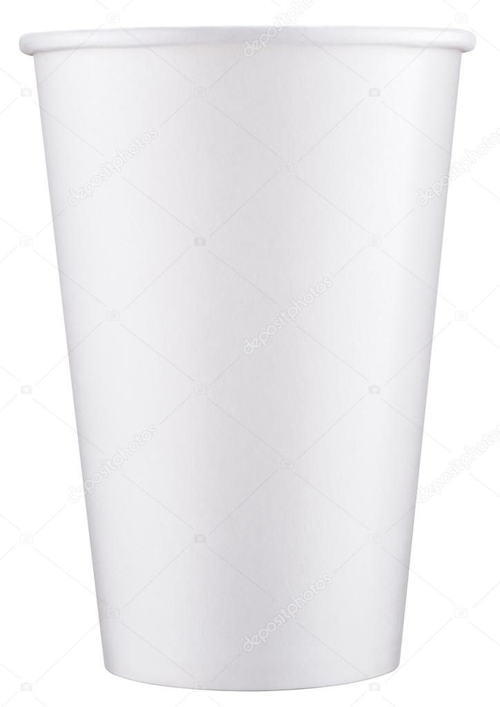White plastic cup. File contains clipping paths.