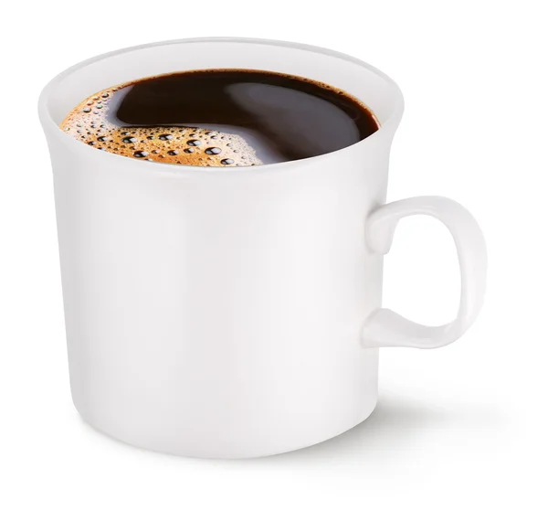 Tazza di caffè su sfondo bianco. — Foto Stock