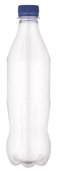 Пластикова пляшка з шапочкою. Файл містить відсічні контури . — стокове фото