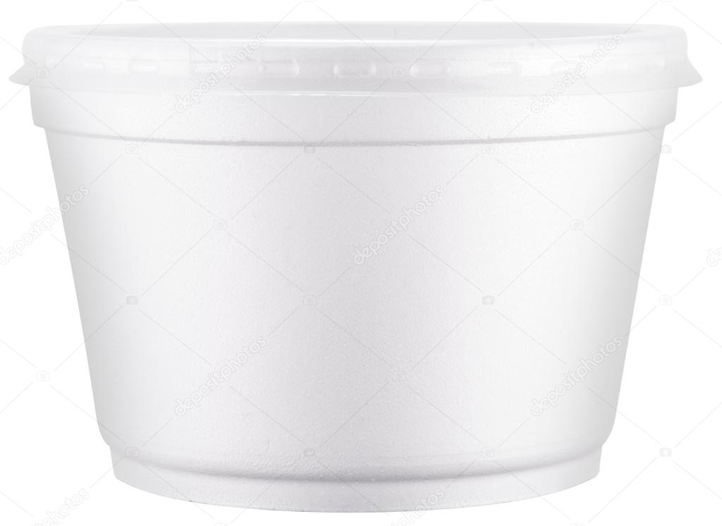 White polystyrene cup. File contains clipping paths.