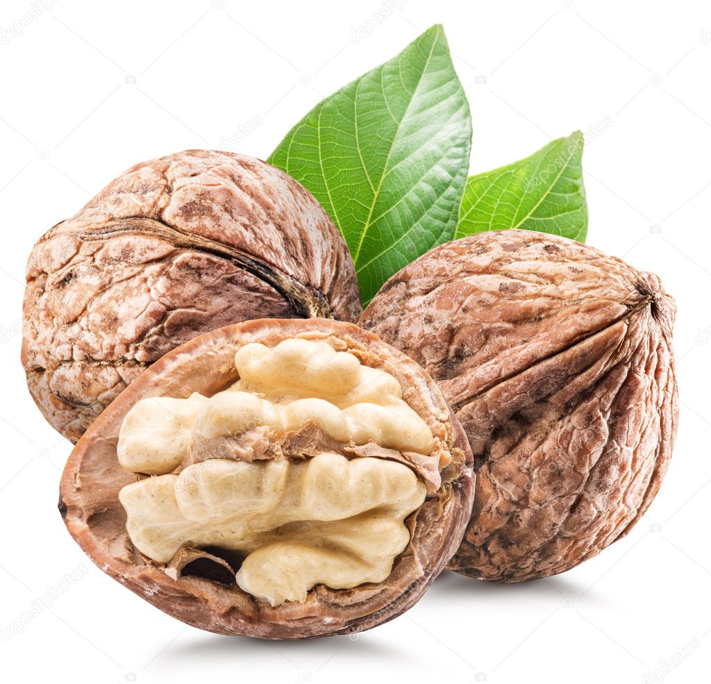 Walnuts and walnut kernel.