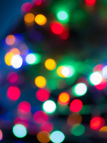 Рождественские огни Rainbow bokeh — стоковое фото