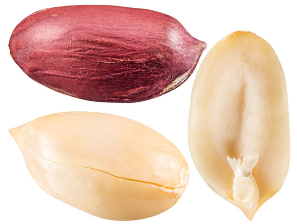 Очищенные и открытые арахис
.