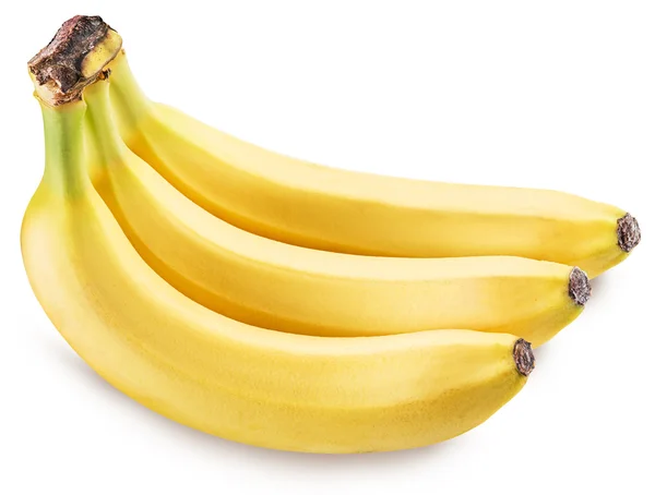 Plátanos aislados sobre un fondo blanco. Ruta de recorte . — Foto de Stock
